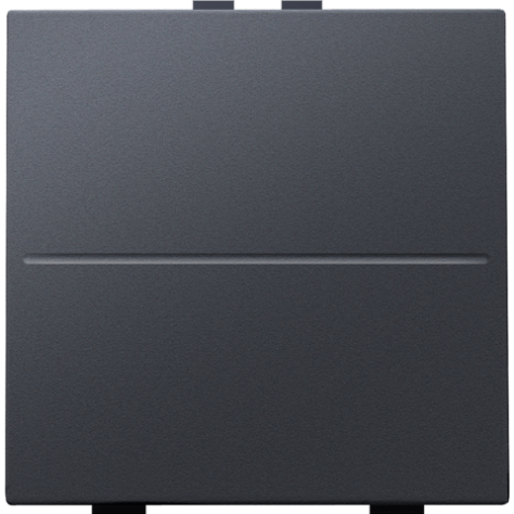 Touche simple pour interrupteur sans fil ou bouton-poussoir à deux boutons de commande, couleur anthracite coated