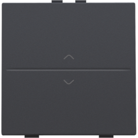 Touche simple avec flèches vers le haut et vers le bas pour interrupteur sans fil ou bouton-poussoir à 2 boutons de commande, couleur anthracite coated