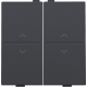 Touche double avec flèches vers le haut et vers le bas pour interrupteur sans fil ou bouton-poussoir à 4 boutons de commande, couleur anthracite coated