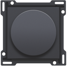 Set de finition pour variateur à bouton rotatif ou régulateur de vitesse, incl. bouton rotatif, couleur anthracite coated