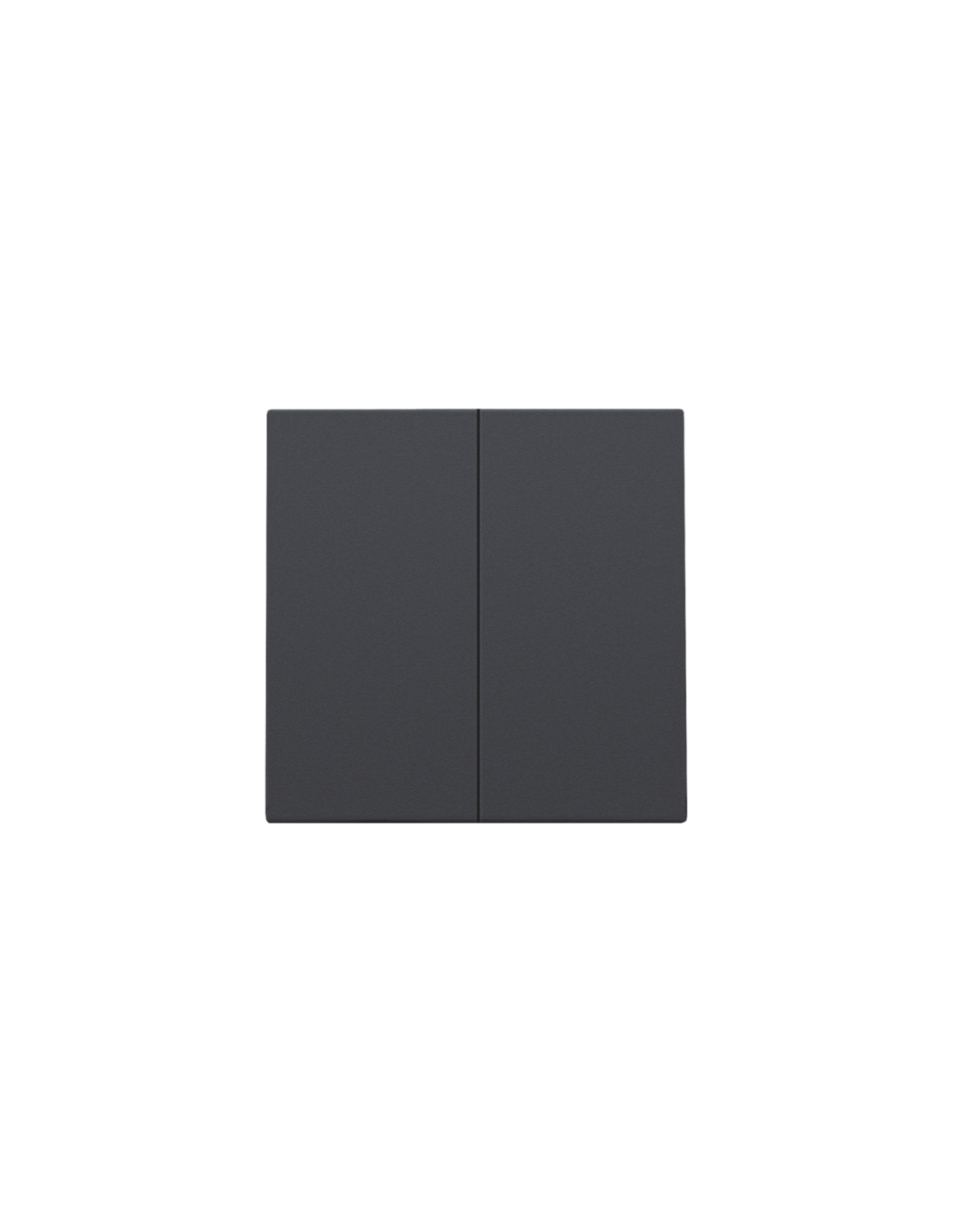 Set de finition pour interrupteur électronique double ou bouton-poussoir, couleur anthracite coated