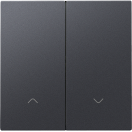 Set de finition pour interrupteur pour volets électronique double, couleur anthracite coated