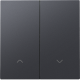 Set de finition pour interrupteur pour volets électronique double, couleur anthracite coated