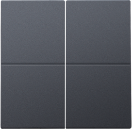 Set de finition pour interrupteur électronique ou bouton-poussoir quadruple, couleur anthracite coated
