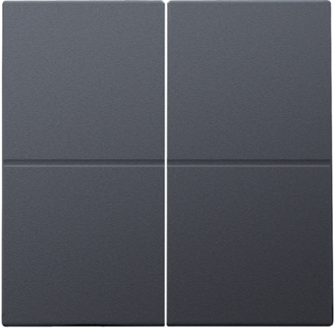 Set de finition pour interrupteur électronique ou bouton-poussoir quadruple, couleur anthracite coated