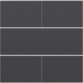 Set de finition pour bouton-poussoir quadruple, libre de potentiel, 24 V, couleur anthracite coated