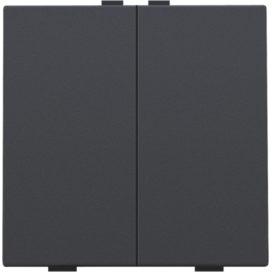 Bouton-poussoir double pour Niko Home Control, couleur anthracite coated