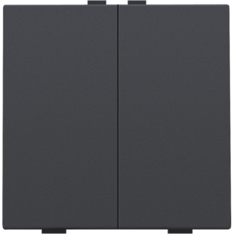 Bouton-poussoir double pour Niko Home Control, couleur anthracite coated