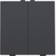 Bouton-poussoir double pour Niko Home Control, couleur anthracite coated