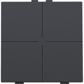 Bouton-poussoir quadruple pour Niko Home Control, couleur anthracite coated