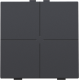 Bouton-poussoir quadruple pour Niko Home Control, couleur anthracite coated