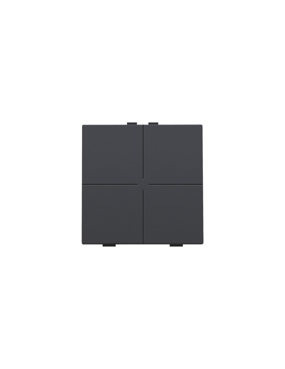 Bouton-poussoir quadruple pour Niko Home Control, couleur anthracite coated