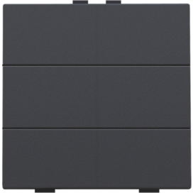 Bouton-poussoir sextuple pour Niko Home Control, couleur anthracite coated