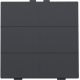 Bouton-poussoir sextuple pour Niko Home Control, couleur anthracite coated