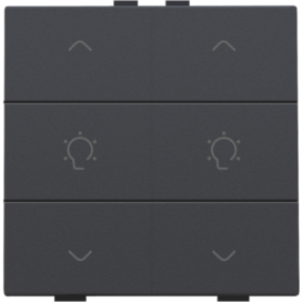 Commande de variateur double pour Niko Home Control, couleur anthracite coated