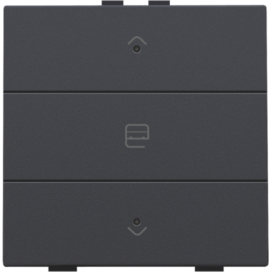 Commande de moteur simple avec LED pour Niko Home Control, couleur anthracite coated