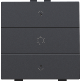 Commande de variateur simple pour Niko Home Control avec LED, couleur anthracite coated