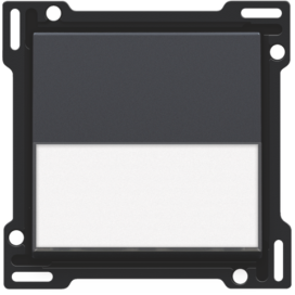 Set de finition avec porte-étiquette pour interrupteur ou bouton-poussoir simple, couleur anthracite coated