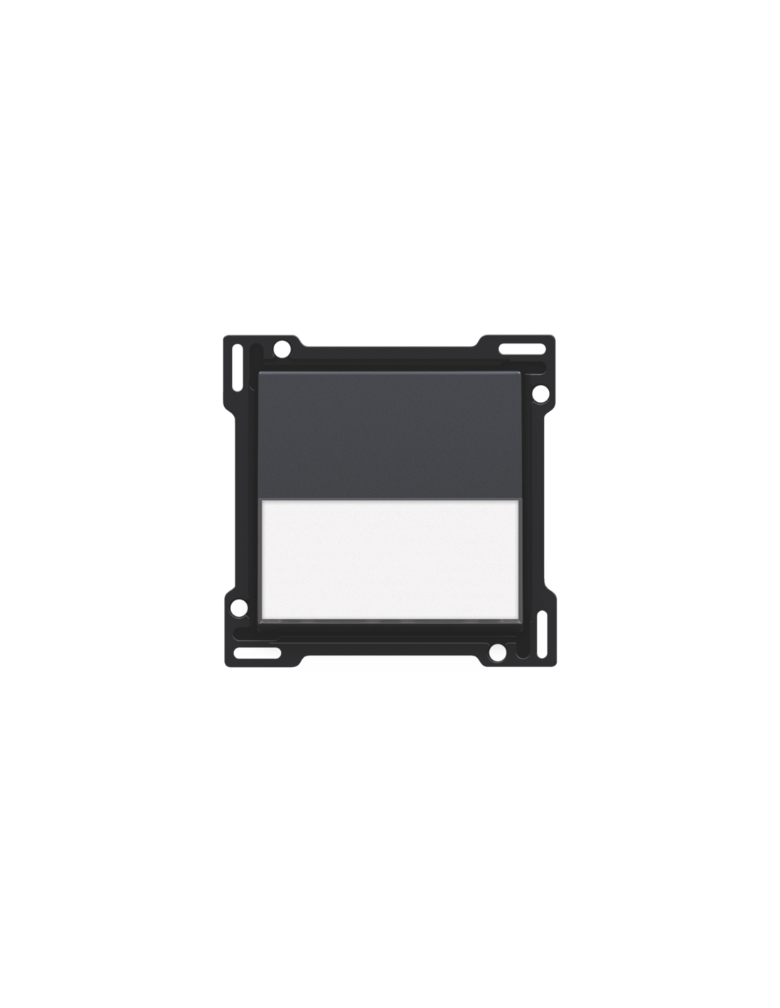 Set de finition avec porte-étiquette pour interrupteur ou bouton-poussoir simple, couleur anthracite coated