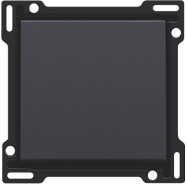 Set de finition pour interrupteur ou bouton-poussoir simple, couleur anthracite coated