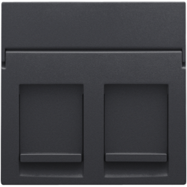 Enjoliveur data 2x RJ, couleur anthracite coated