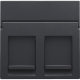 Enjoliveur data 2x RJ, couleur anthracite coated