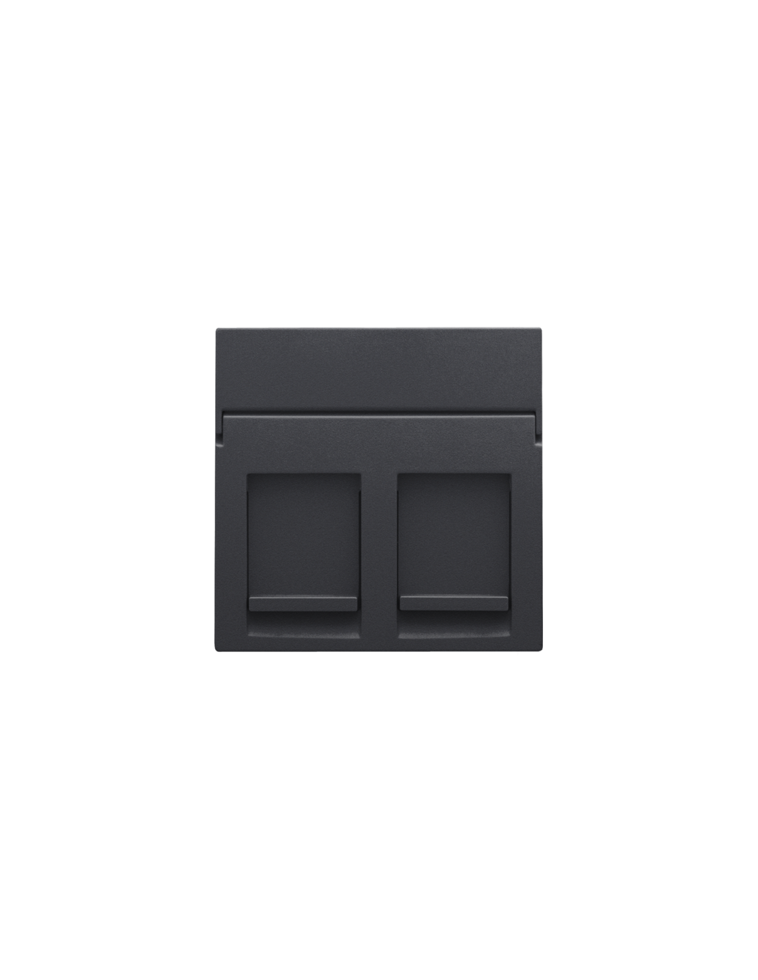 Enjoliveur data 2x RJ, couleur anthracite coated