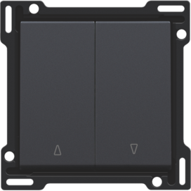 Set de finition pour bouton-poussoir double pour volets, couleur anthracite coated