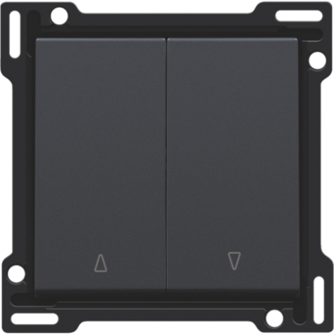 Set de finition pour bouton-poussoir double pour volets, couleur anthracite coated