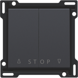 Set de finition pour bouton-poussoir double pour volets pour commandes électroniques, couleur anthracite coated