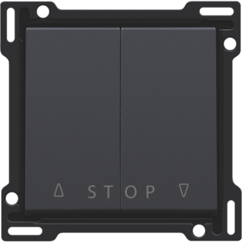 Set de finition pour bouton-poussoir double pour volets pour commandes électroniques, couleur anthracite coated