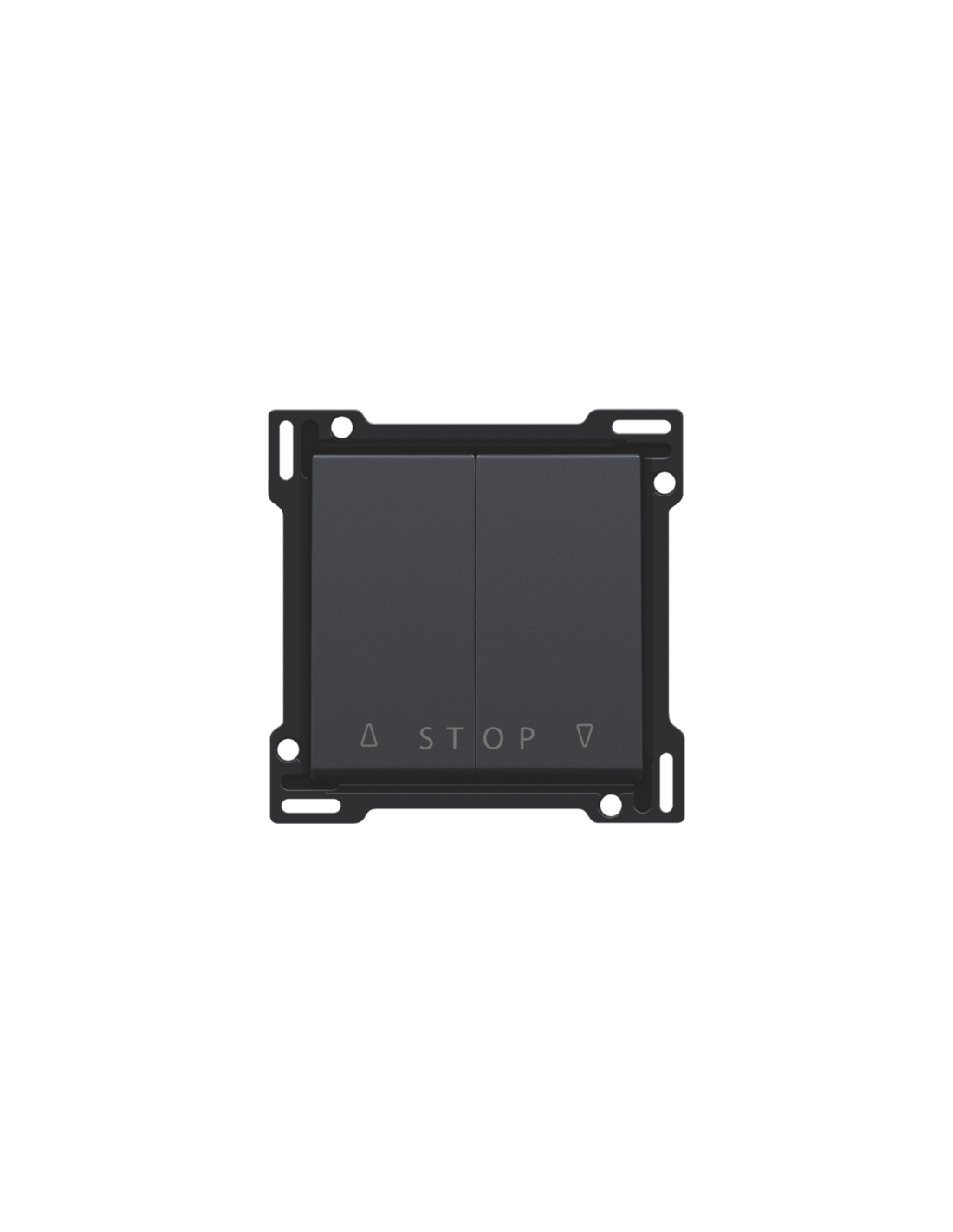 Set de finition pour bouton-poussoir double pour volets pour commandes électroniques, couleur anthracite coated