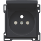 Set de finition pour prise de courant avec clapet, broche de terre et obturateurs de protection, profondeur d’encastrement de 28,5 mm, couleur anthracite coated