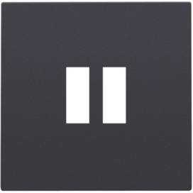 Set de finition pour chargeur double USB-A, couleur anthracite coated