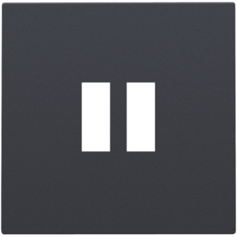 Set de finition pour chargeur double USB-A, couleur anthracite coated