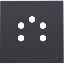 Set de finition pour prise téléphonique à cinq pôles, couleur anthracite coated