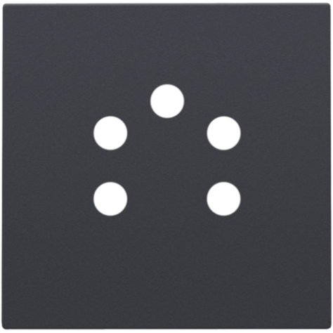 Set de finition pour prise téléphonique à cinq pôles, couleur anthracite coated