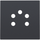 Set de finition pour prise téléphonique à cinq pôles, couleur anthracite coated