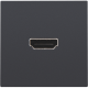 Set de finition avec prise HDMI/HDMI, couleur anthracite coated