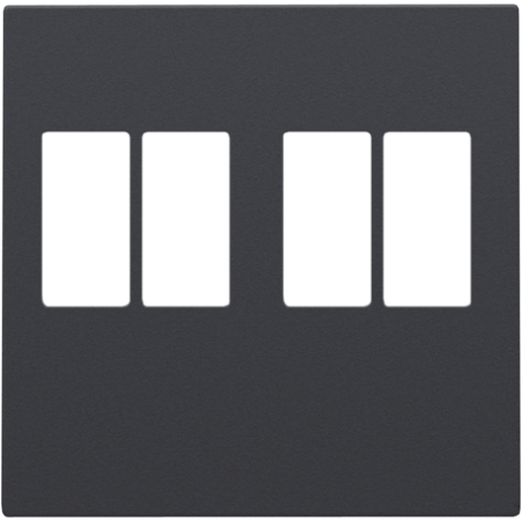 Set de finition pour prise double pour haut-parleur, couleur anthracite coated