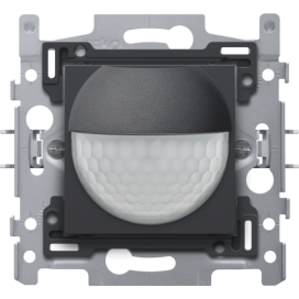 Détecteur de mouvement, 230 V, 8 m, 180°, détecteur mural, pour boîte d'encastrement, couleur anthracite coated