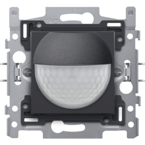 Détecteur de mouvement, 230 V, 8 m, 180°, détecteur mural, pour boîte d'encastrement, couleur anthracite coated