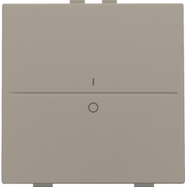 Touche simple avec marquage I et 0 pour interrupteur sans fil ou bouton-poussoir à deux boutons de command, couleur bronze coated