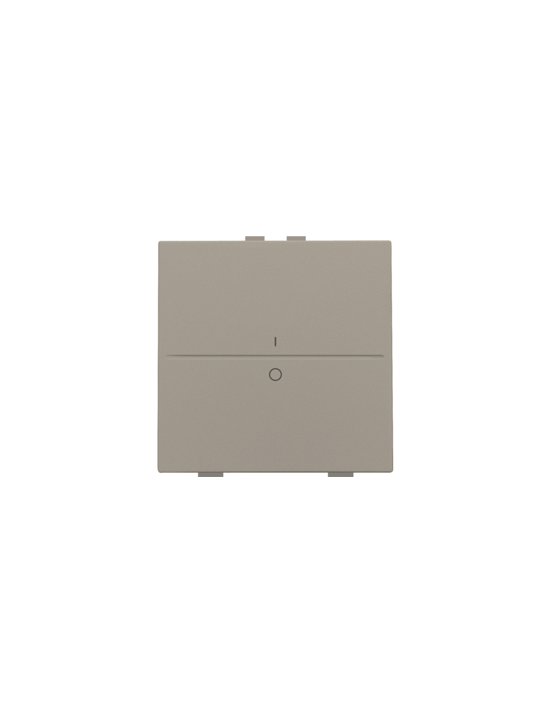 Touche simple avec marquage I et 0 pour interrupteur sans fil ou bouton-poussoir à deux boutons de command, couleur bronze coated