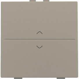 Touche simple avec flèches vers le haut et vers le bas pour interrupteur sans fil ou bouton-poussoir à 2 boutons de commande, couleur bronze coated