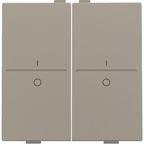 Touche double avec marquage I et 0 pour interrupteur sans fil ou bouton-poussoir à 4 boutons de commande, couleur bronze coated