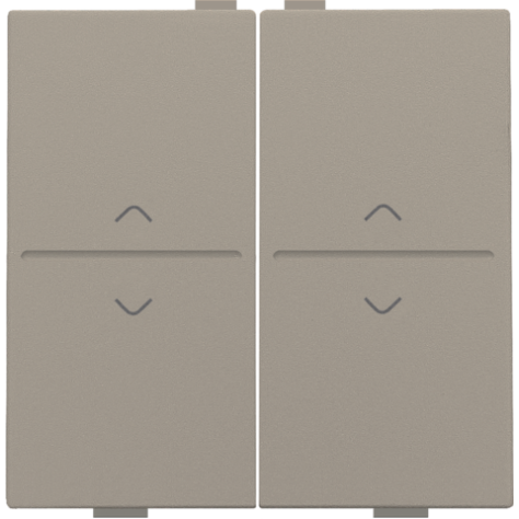 Touche double avec flèches vers le haut et vers le bas pour interrupteur sans fil ou bouton-poussoir à 4 boutons de commande, couleur bronze coated