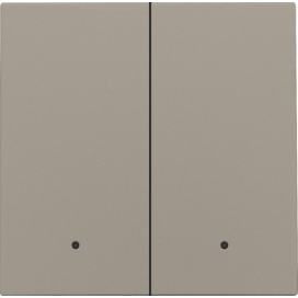 Set de finition avec lentille pour interrupteur électronique double ou bouton-poussoir, couleur bronze coated