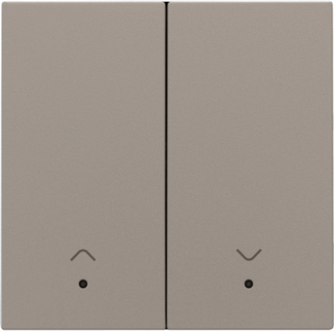 Set de finition avec lentille pour interrupteur pour volets électroniques double, couleur bronze coated