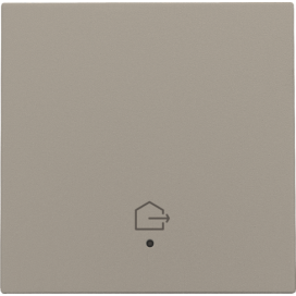 Set de finition avec lentille pour interrupteur simple connecté, symbole "quitter la maison", couleur bronze coated